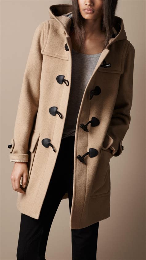 burberry wool duffle jacket|duffle coat burberry femme.